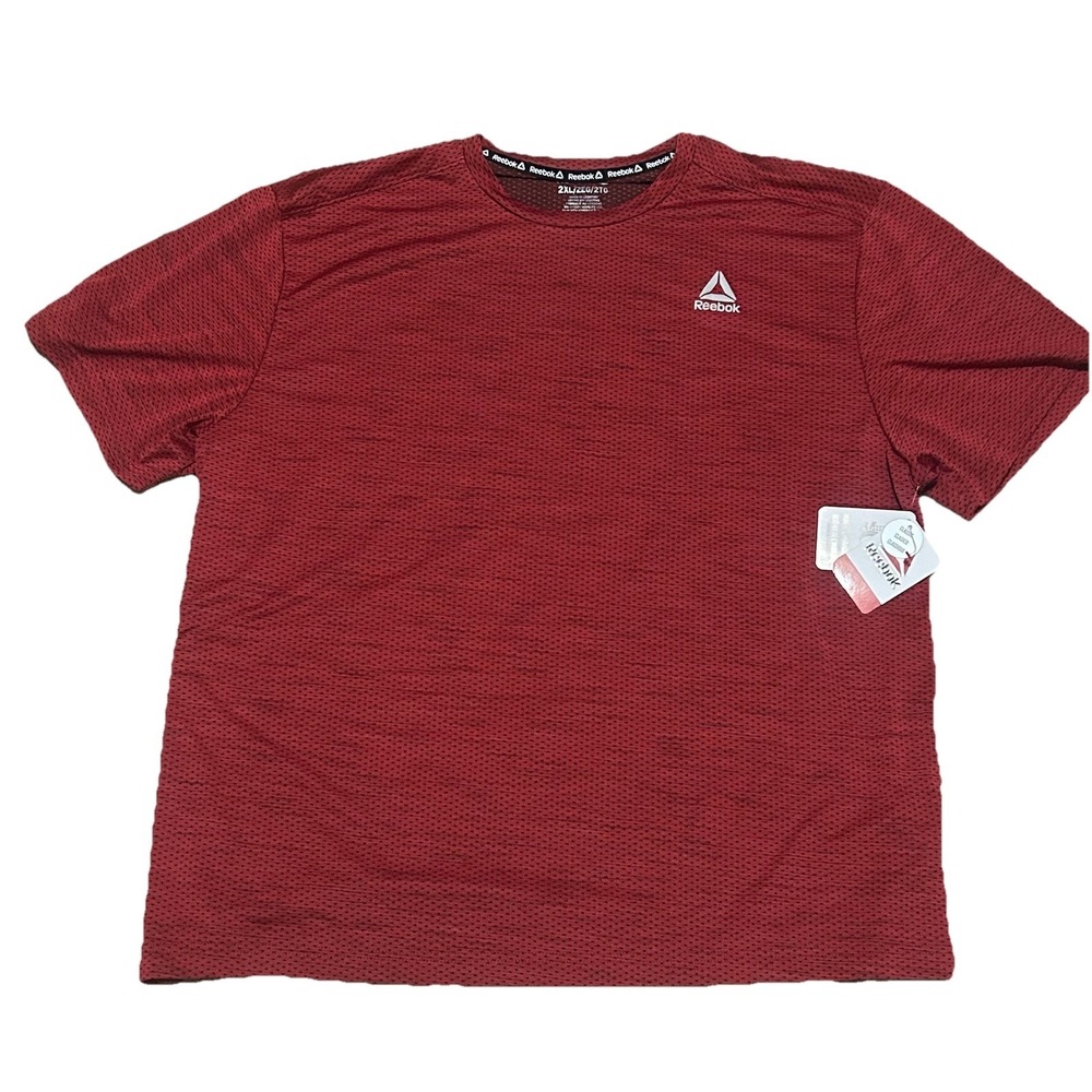 Reebok Men's Space Dye Tee 2XL Neon Red Short Sleeve *New w/ Tags*